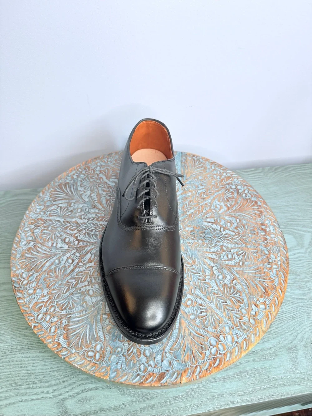 Never worn! Allen Edmonds Park Avenue Cap Toe Black Oxfords Men’s Size 9.5
